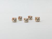 Cute handmade ceramic hamster figurine. Fight hunger with tiny Hamster of Hope. Small-batch ceramics. Hand-painted pottery.