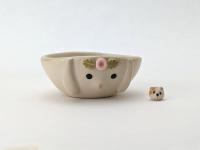 Cute handmade ceramic hamster figurine. Fight hunger with tiny Hamster of Hope. Small-batch ceramics. Hand-painted pottery.