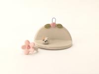 Cute handmade ceramic hamster figurine. Fight hunger with tiny Hamster of Hope. Small-batch ceramics. Hand-painted pottery.
