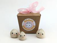 Cute handmade ceramic dumpling. Happy soup dumpling. Adorable gyoza. Foodie gift. Xiao long bao. Small-batch ceramics. Hand-painted pottery.