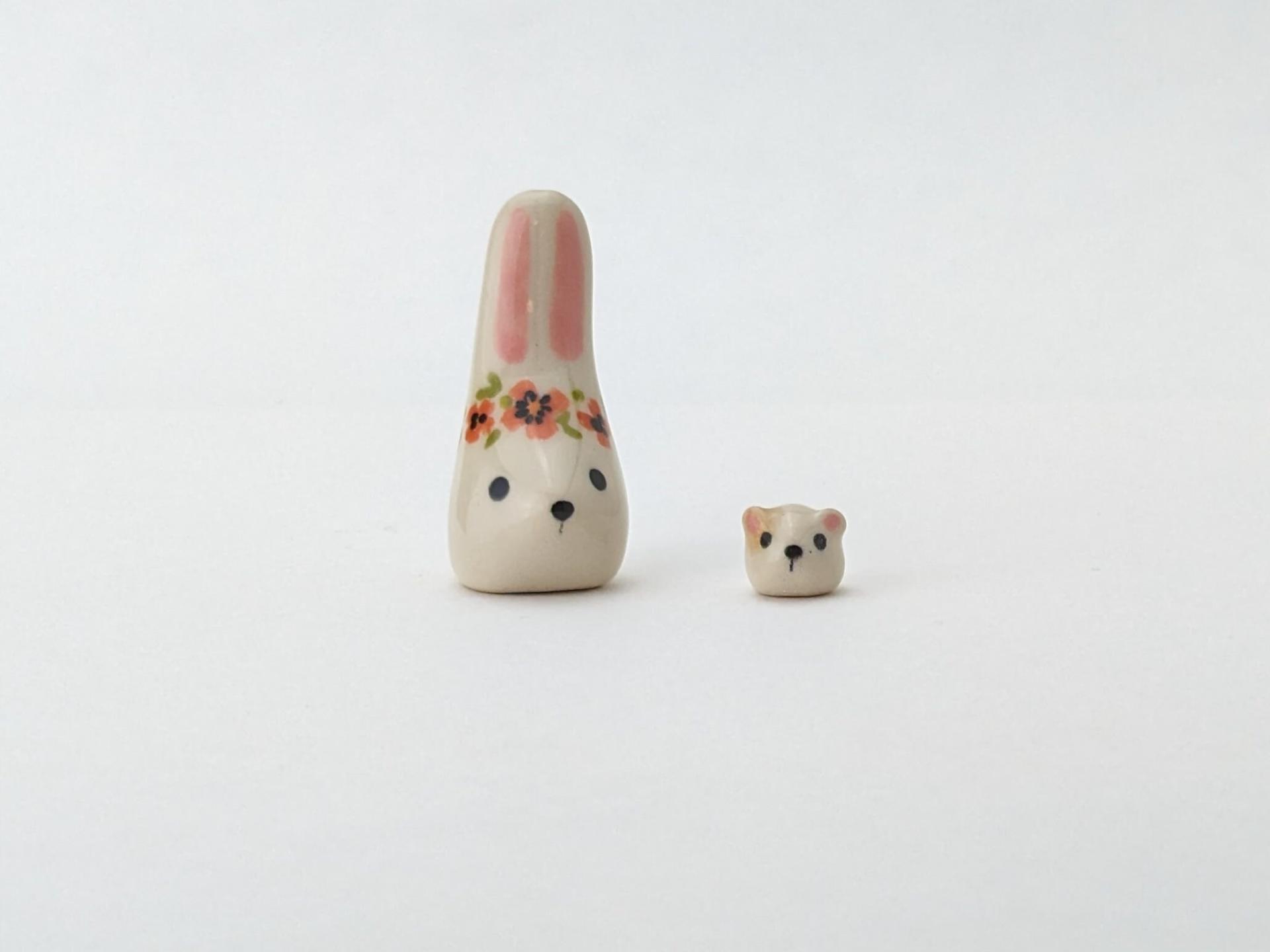 Cute handmade ceramic hamster figurine. Fight hunger with tiny Hamster of Hope. Small-batch ceramics. Hand-painted pottery.