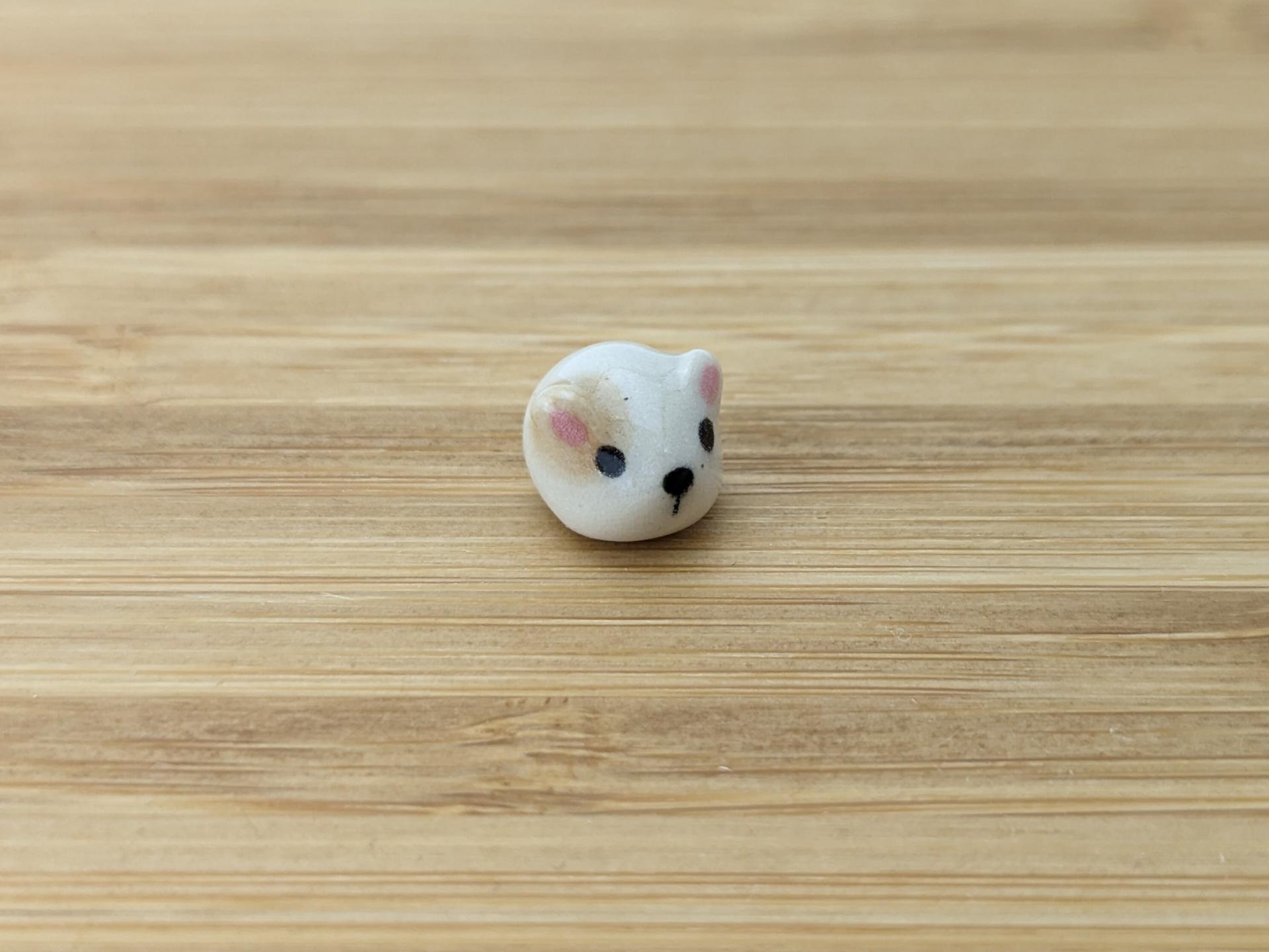 Cute handmade ceramic hamster figurine. Fight hunger with tiny Hamster of Hope. Small-batch ceramics. Hand-painted pottery.