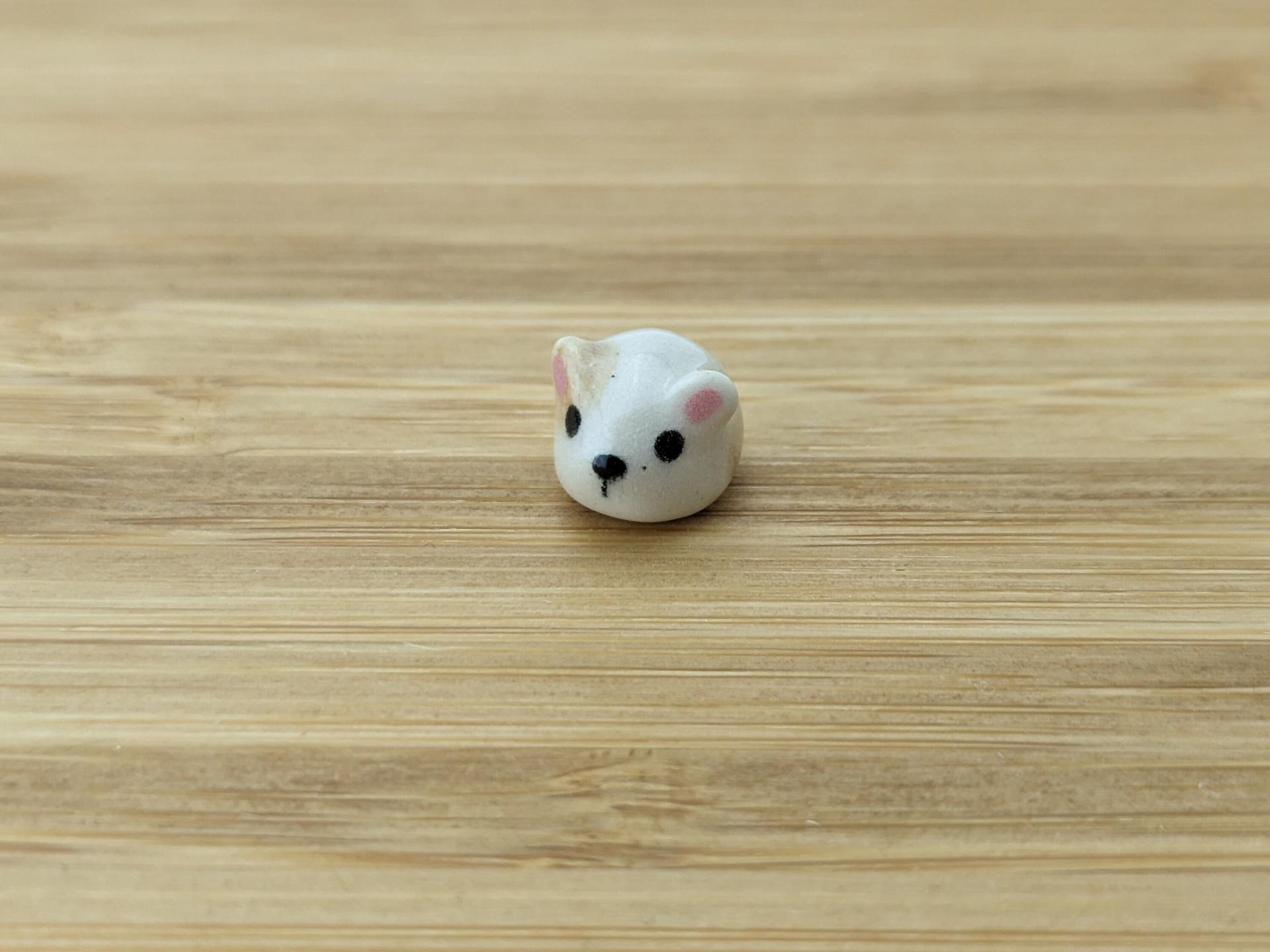 Cute handmade ceramic hamster figurine. Fight hunger with tiny Hamster of Hope. Small-batch ceramics. Hand-painted pottery.