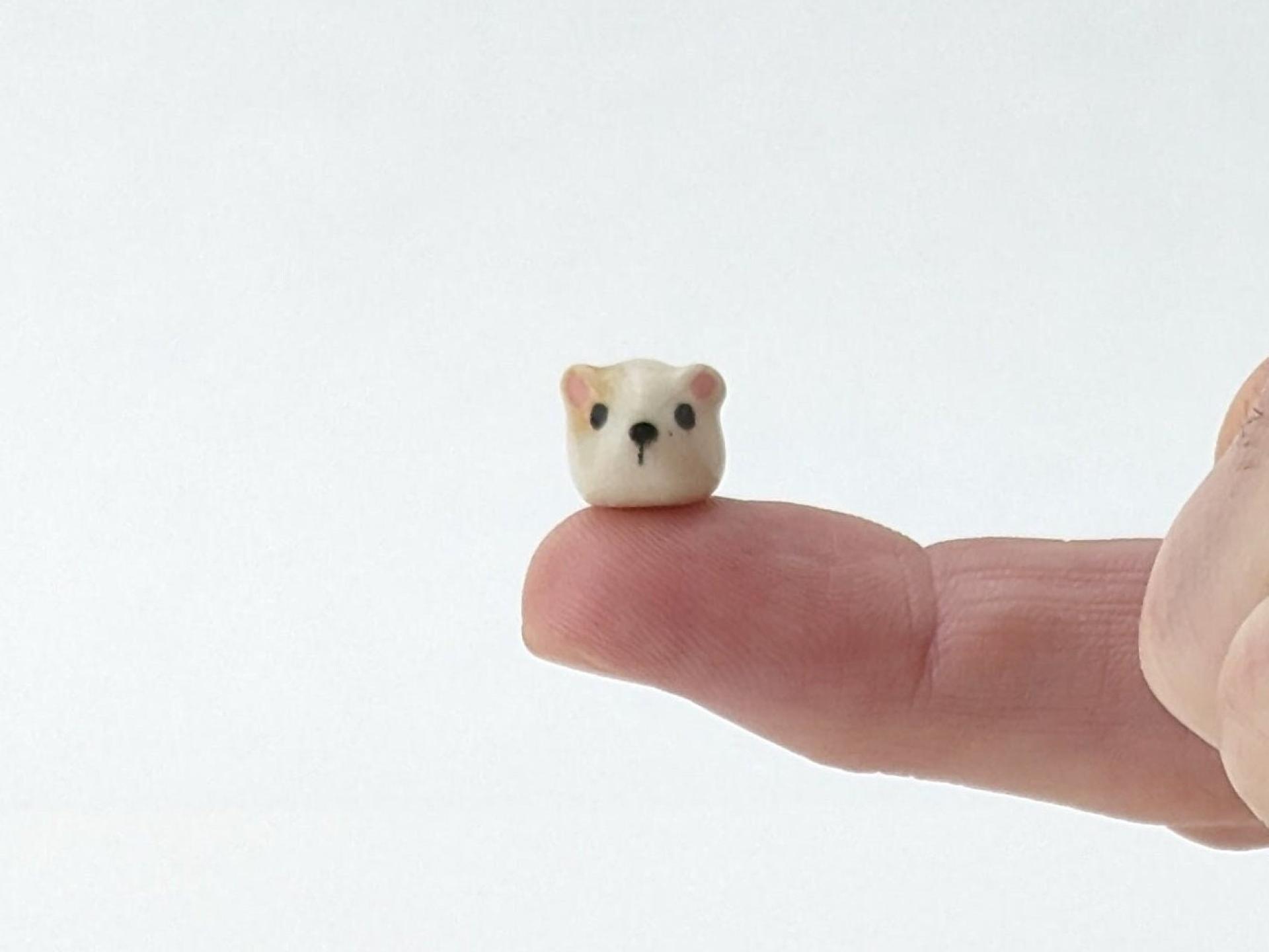 Cute handmade ceramic hamster figurine. Fight hunger with tiny Hamster of Hope. Small-batch ceramics. Hand-painted pottery.