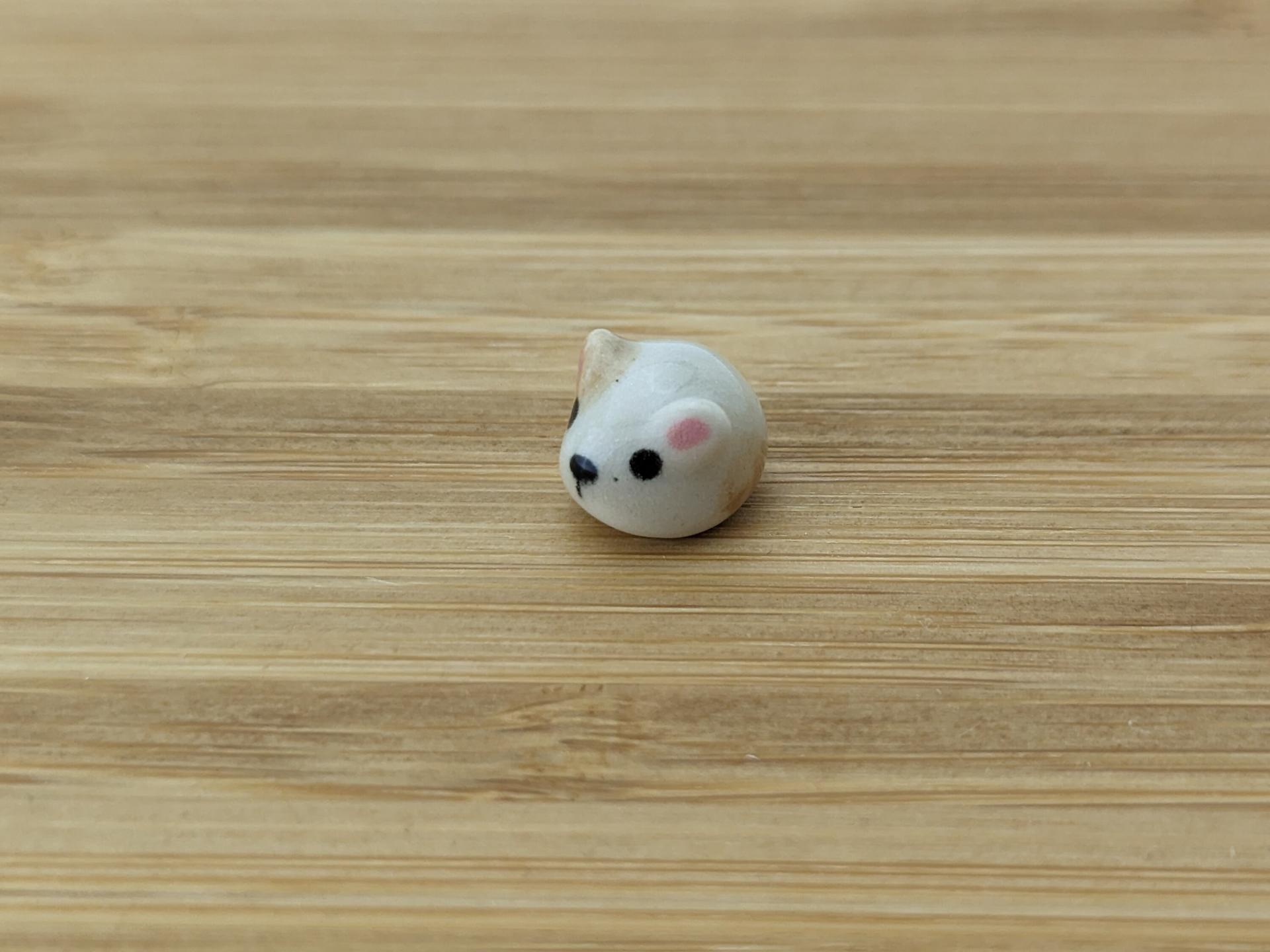 Cute handmade ceramic hamster figurine. Fight hunger with tiny Hamster of Hope. Small-batch ceramics. Hand-painted pottery.